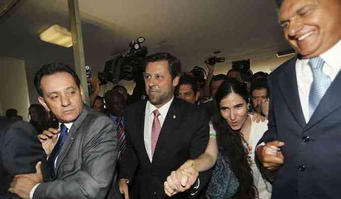 Presena da blogueira no Congresso foi marcada por tumulto(foto: REUTERS/Fabio Rodrigues-Pozzebom )