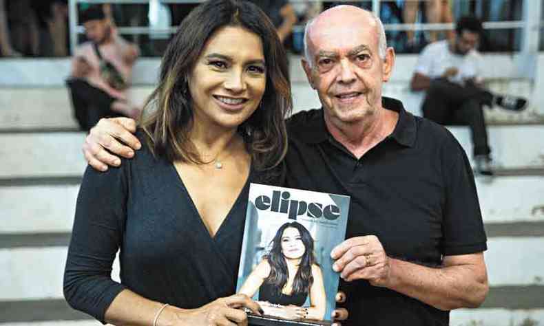 A atriz Dira Paes e o cineasta Helvcio Ratton no lanamento da revista Elipse, voltada para o setor audiovisual(foto: Fernando Libnio/Divulgao)
