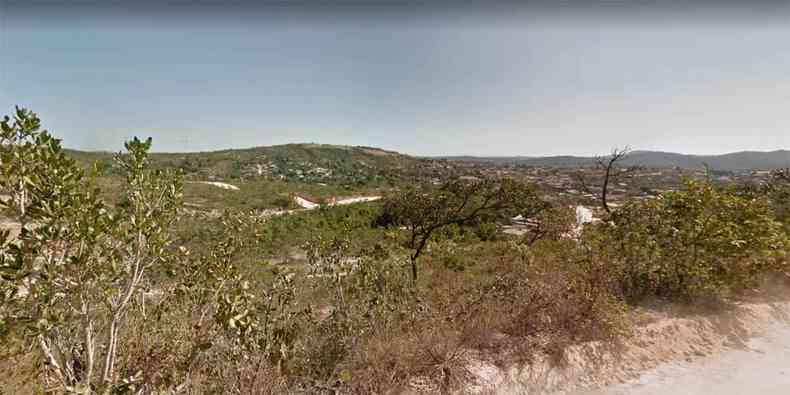 Comunidade de Vista Alegre, em Esmeraldas, onde homem matou o irmo e prometeu chacina na Grande BH estrada de terra 