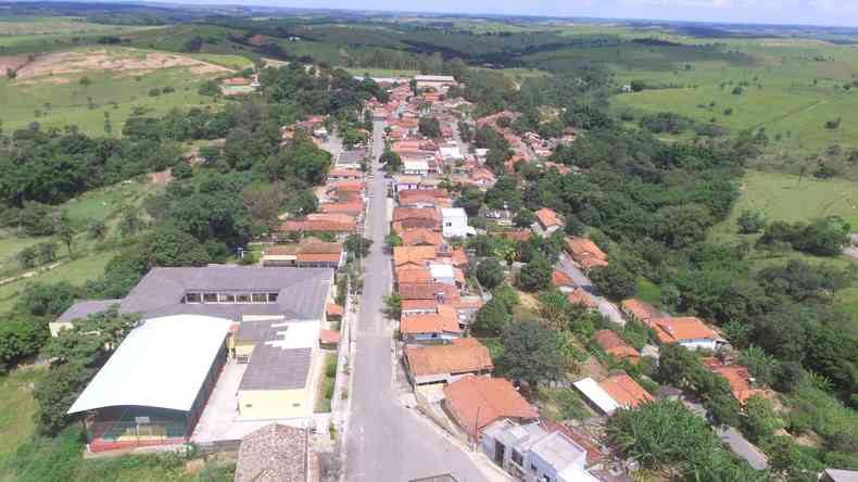 vista area da cidade Serra da Saudade