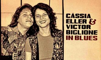 Victor Biglione e Cssia Eller sorriem na capa do lbum que os dois gravaram nos anos 1990
