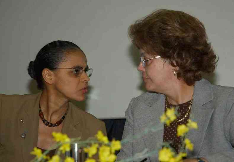 Durante o primeiro mandato de Lula, Marina e Dilma foram colegas na Esplanada dos Ministrios(foto: Agncia Brasil)
