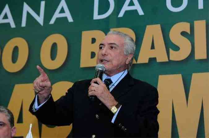 Temer vai comandar a conveno do PMDB nesta sbado (12), que deve afastar o partido ainda mais do governo (foto: Euler Jr./EM/D.A Press - 15/2/16)