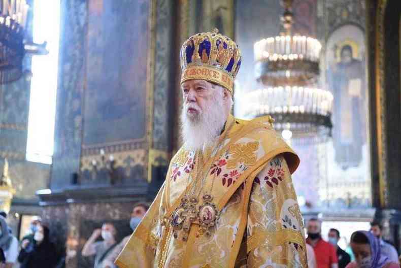 Patriarca Filaret testou positivo para COVID-19 (foto: Facebook/Reproduo)