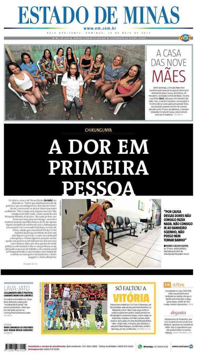 Confira a Capa do Jornal Estado de Minas do dia 14/05/2017