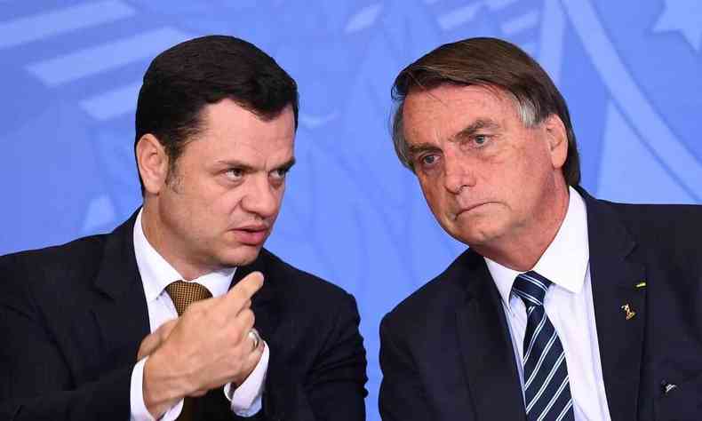 Foto de arquivo. Ex-ministro Anderson Torres e o ex-presidente Jair Bolsonaro