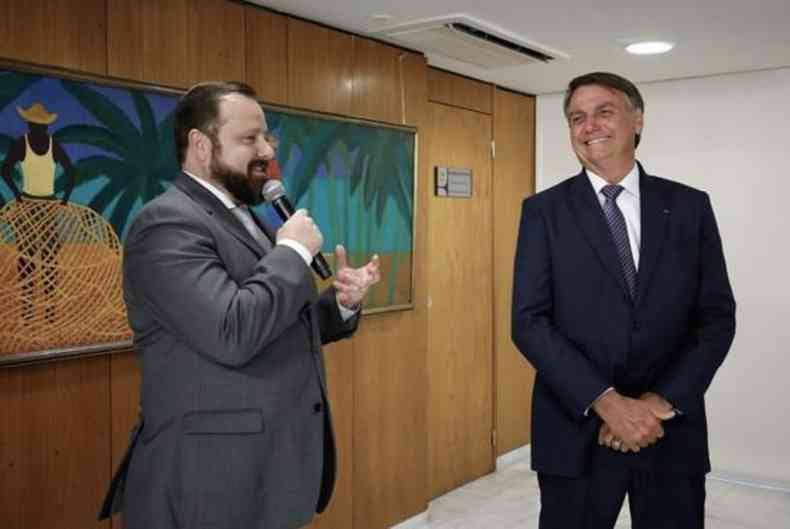 Cliio Faria Junior e o presidente Bolsonaro