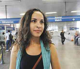 A administradora Leandra Roque conta que passaria a frequentar mais a Savassi se o metr chegasse at l(foto: Beto Magalhes/EM/D.A.Press)