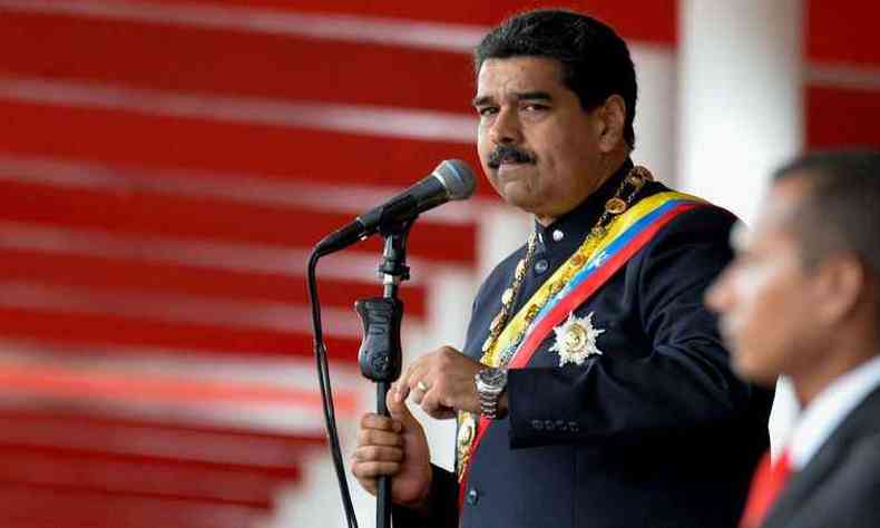 O presidente da Venezeula Nicols Maduro(foto: AFP / FEDERICO PARRA )