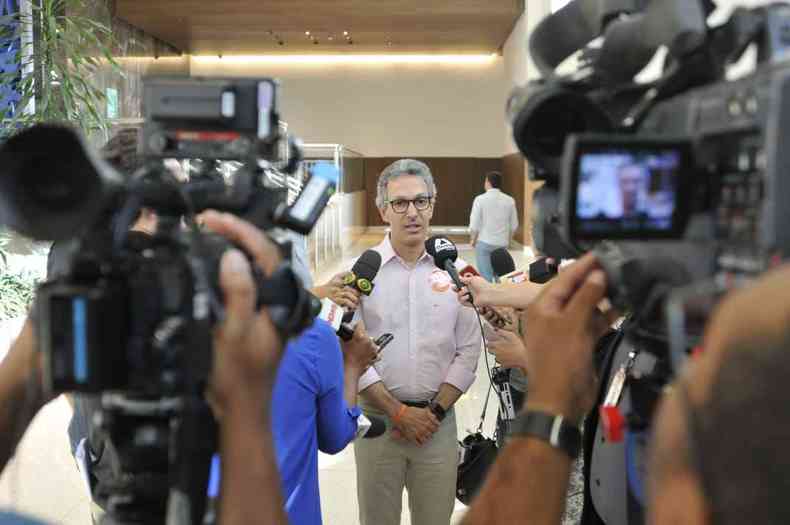 Zema teve encontro com 17 prefeitos de vrias regies do estado (foto: Juarez Rodrigues/EM/D.A Press)