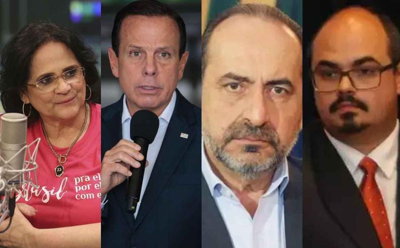 Montagem: Damares, Doria, Kalil e Simes