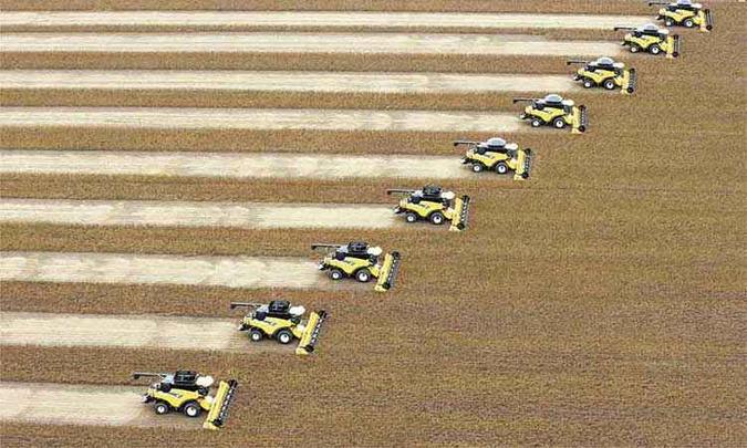 Colheita de soja em fazenda na Bahia: em 2017, o campo contribuiu com 23,5% do Produto Interno Bruto (PIB) do Brasil, a maior participação em 13 anos(foto: Paulo Whitaker/Reuters - 1º/4/10 ) Colheita de soja em fazenda na Bahia: em 2017, o campo contribuiu com 23,5% do Produto Interno Bruto (PIB) do Brasil, a maior participação em 13 anos(foto: Paulo Whitaker/Reuters - 1º/4/10 )