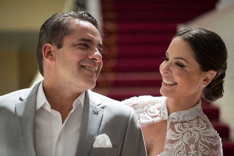 Cristiana e Ivan na festa em Portugal