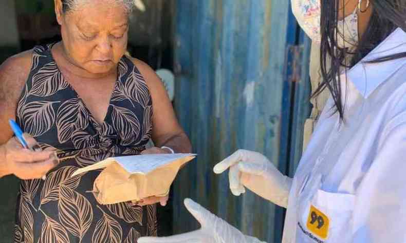 O aplicativo de mobilidade urbana 99, est fazendo as entregas dos medicamentos em BH(foto: Defesa Civil/ MG)