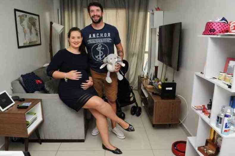 Casados h oito anos, Anna Emlia e Ian no planejavam um filho para agora, mas esto felizes com a surpresa(foto: Marcelo Ferreira/CB/D.A.Press)