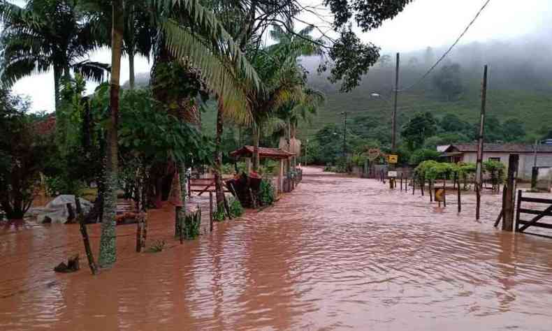 Imagem mostra inundação 