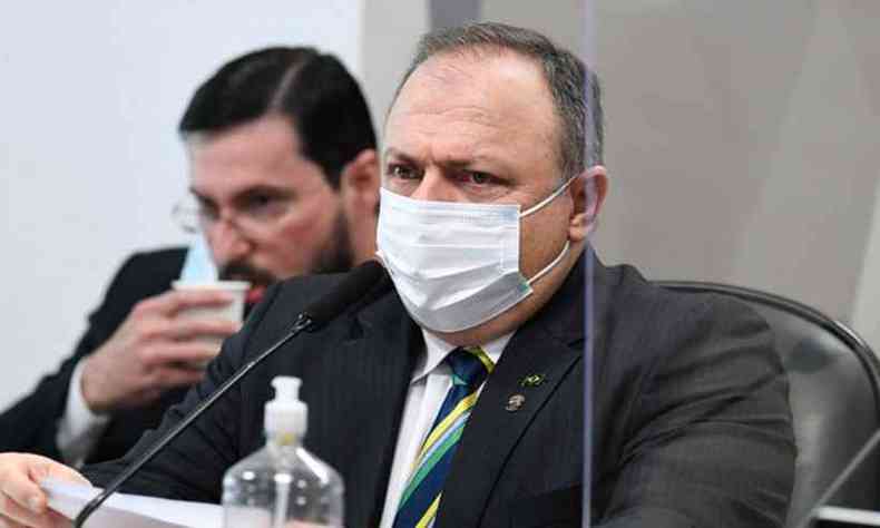 Eduardo Pazuello durante depoimento na CPI da COVID(foto: Jefferson Rudy/Senado Federal)