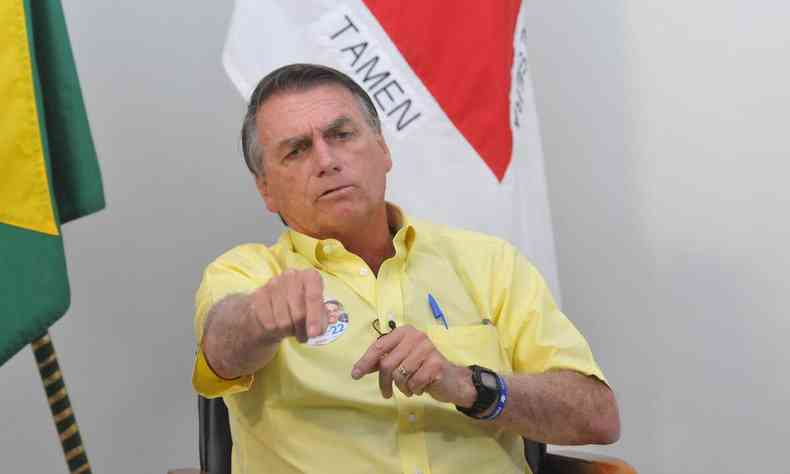 Jair Bolsonaro, candidato  reeleio presidencial pelo PL