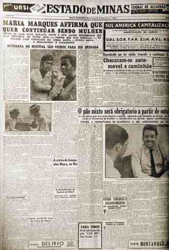 Belo Horizonte - MG. Reprodues de pginas antigas do Jornal Estado de Minas para matria sobre operaes de desambiguao de sexo em Belo Horizonte no incio do sculo 10, em 1917