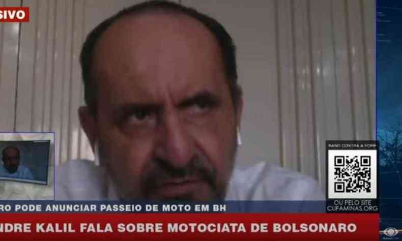 Kalil comentou sobre a possvel vinda de Bolsonaro at BH(foto: Band Tv/Reproduo)