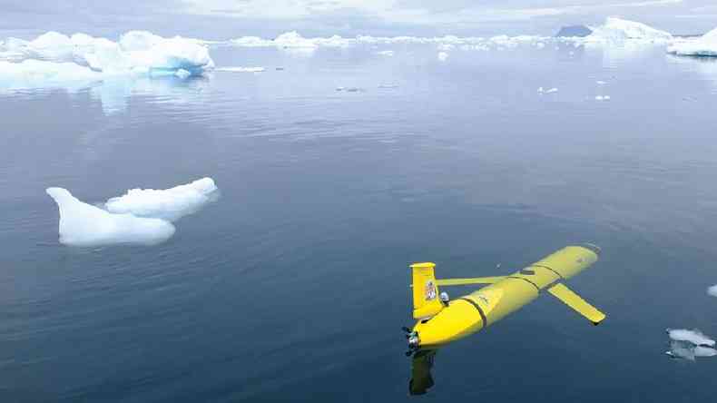Planadores subaquticos sero usados para fazer medies no gelo(foto: David White)