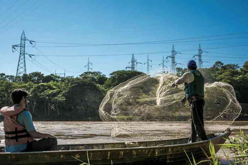 Monitoramento de peixes na rea de influncias da Usinas Hidreltricas(foto: Joo Marcos Rosa)