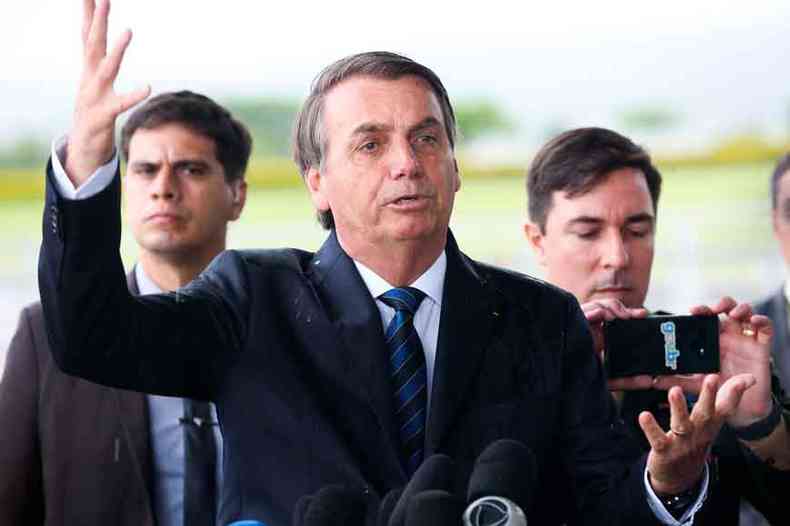 Em mais um ataque  imprensa, Jair Bolsonaro diz que jornalista  uma espcie em extino(foto: ANTNIO CRUZ/AGCIA BRASIL)