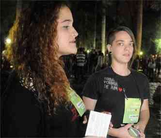 Mariah Soares e Lu Najar, organizadoras do Beijao(foto: Marcos Vieira/EM/D.A Press)