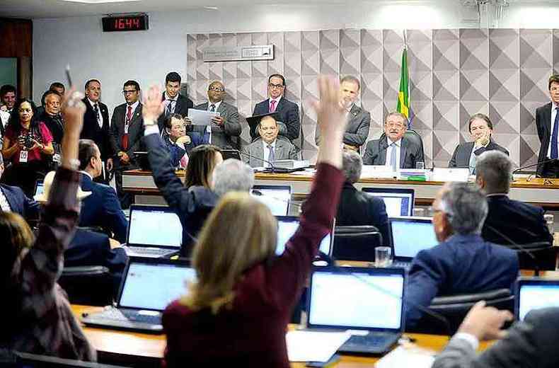 CCJ do Senado, onde nove integrantes afirmam ser contra o privilgio(foto: Marcos Oliveira/Agncia Senado)