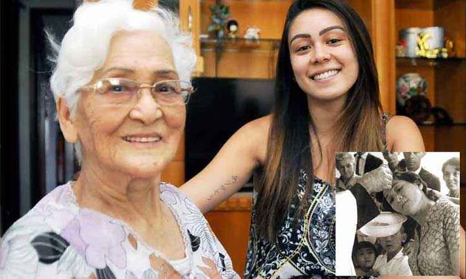 Tsuya Tahara chegou a Minas em 1960 para trabalhar, criou família e inspira nove netos, como Júlia Keika. No detalhe, o batismo na Igreja, quando Tsuya passou a ser conhecida como Helena e virou referência em Ipatinga, não só para os familiares, como para vizinhos e amigos(foto: Túlio Santos/EM/D.A Press e Reprodução do livro Japoneses no Vale do Aço) Tsuya Tahara chegou a Minas em 1960 para trabalhar, criou família e inspira nove netos, como Júlia Keika. No detalhe, o batismo na Igreja, quando Tsuya passou a ser conhecida como Helena e virou referência em Ipatinga, não só para os familiares, como para vizinhos e amigos(foto: Túlio Santos/EM/D.A Press e Reprodução do livro Japoneses no Vale do Aço)