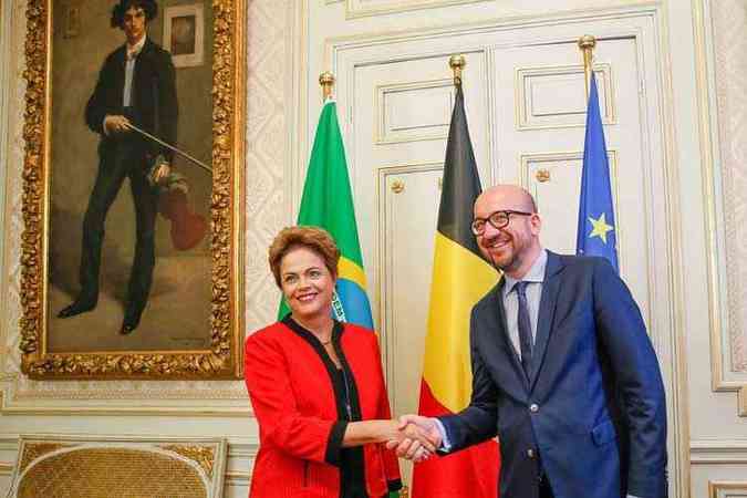 Presidente Dilma Rousseff durante encontro com primeiro-ministro da Blgica, Charles Michel (foto: Roberto Stuckert Filho/Presidncia da Repblica)