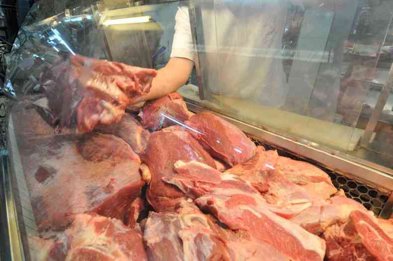 Aumento das carnes vermelhas nos aougues puxou valor do frango e dos peixes e fez o ndice de preos ficar acima do centro da meta(foto: Marcos Vieira/EM/D.A Press %u2013 3/6/18)