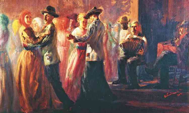 Obra de Portinari 'Baile na roa' (1923), em exposio no  CCBB-BH