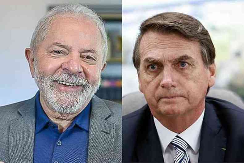Lula e Bolsonaro lado a lado em montagem
