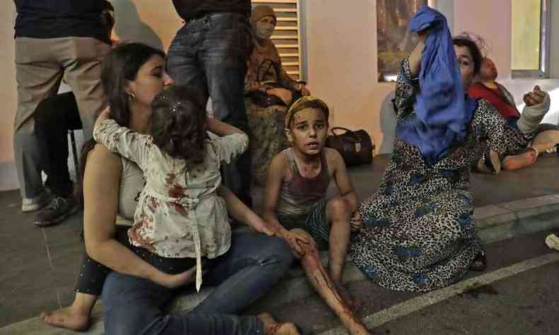 Unicef destacou choque de crianas em Beirute e a necessidade de cuidados especiais aps a tragdia(foto: Ibrahim Amro/AFP)