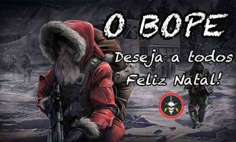 Bope do Rio de Janeiro deseja feliz Natal com imagem de Papai Noel armado -  Nacional - Estado de Minas