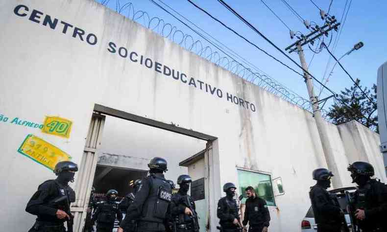 Fato aconteceu no Centro Socioeducativo do Horto, Regio Leste de BH(foto: Leandro Couri/EM/D.A Press)