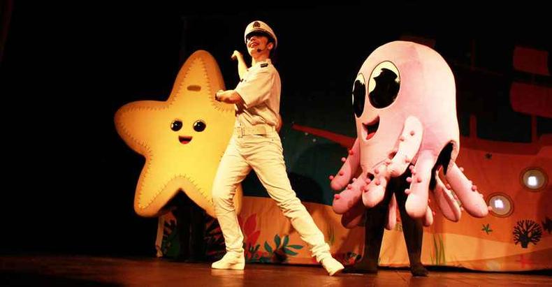 Musical infantil Rock'n'fish ensina a falar inglês(foto: Bel Serelle/divulgação) Musical infantil Rock'n'fish ensina a falar inglês(foto: Bel Serelle/divulgação)