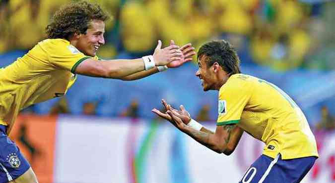 David Luiz ganha de Neymar nas certides de nascimento emitidas em Minas Gerais(foto: Vanderlei Almeida/AFP )