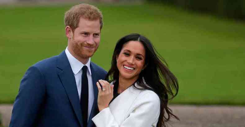 Harry e Meghan enfrentam dificuldades de relacionamento com a famlia real, segundo a imprensa britnica (foto: DANIEL LEAL-OLIVAS/AFP)
