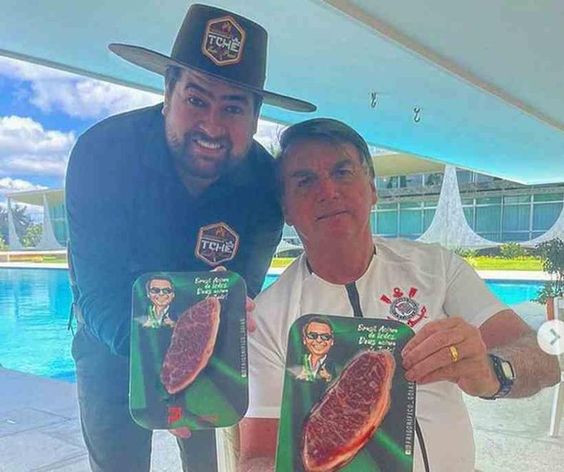 Anúncio de picanha a R$ 22 usa foto de Bolsonaro e causa tumulto