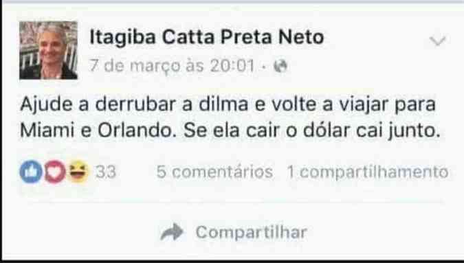 Juiz Itagiba Catta Preta Neto, que suspendeu a posse de Lula, j havia feito vrias crticas ao governo em sua pgina no Facebook(foto: Reproduo/Facebook)