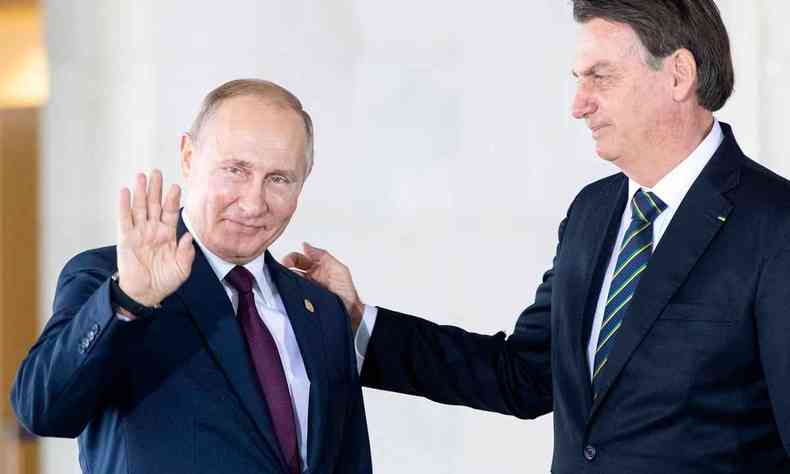 Encontro de Bolsonaro com Putin em 2019