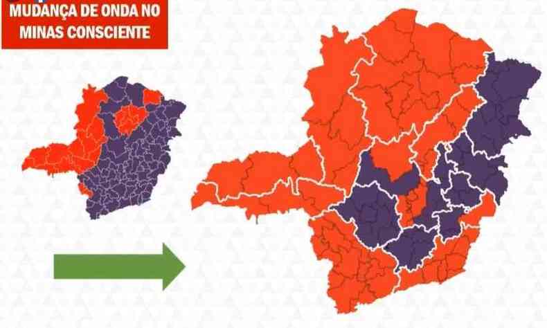 Mudana anunciada nesta quinta coloca maioria do estado de Minas Gerais na onda vermelha(foto: Reproduo/Facebook Romeu Zema)