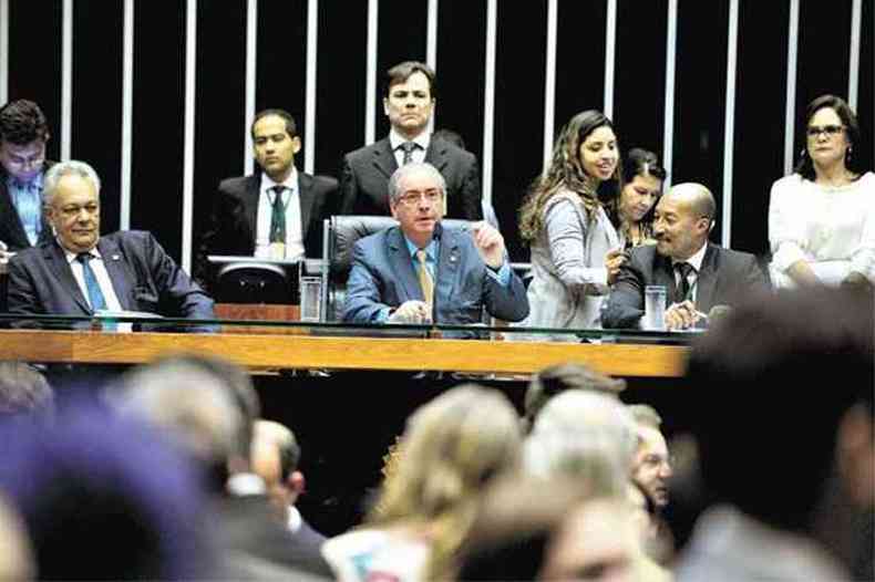 Eduardo Cunha  acusado de pagar propina em contratos da Petrobras e de manter contas na Sua (foto: J.Batista/Cmara dos Deputados)