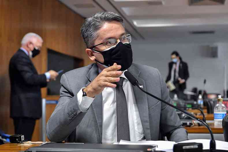 Em pronunciamento,  bancada, senador Alessandro Vieira (Cidadania-SE)(foto: Waldemir Barreto/Agncia Senado)