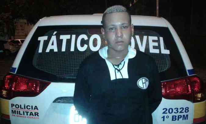 Pedro Henrique Martins de Souza, de 18 anos, foi preso(foto: Polcia Militar/Divulgao)