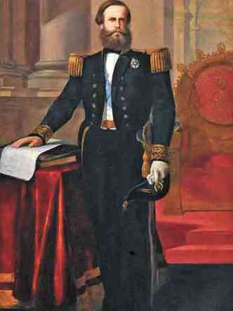 Retrato de Dom Pedro II, de autoria de Joaquim da Rocha Fragoso