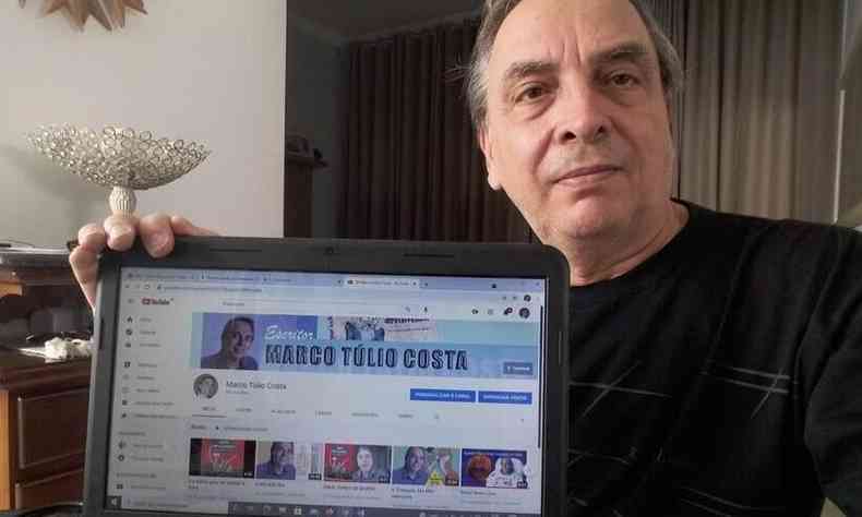 Marco Tulio Costa criou um canal para divulgar o seu trabalho e disseminar a literatura(foto: Arquivo Pessoal )