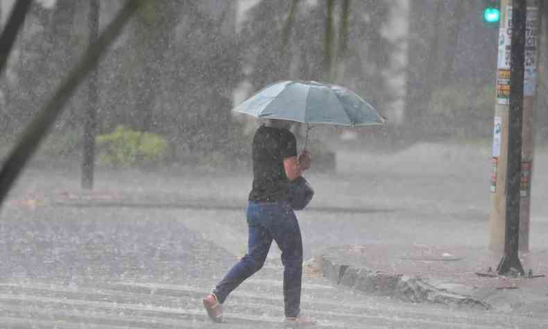 Expectativa  de muita chuva em vrias regies de Minas Gerais neste domingo (8)